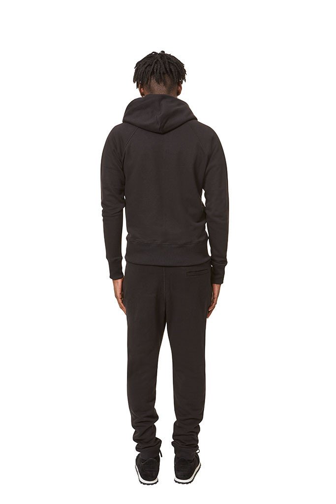 078 Zip Hoodie Black Hoodie _ Basic Rights
