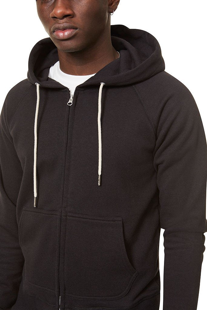 078 Zip Hoodie Black Hoodie _ Basic Rights