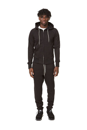 078 Zip Hoodie Black Hoodie _ Basic Rights
