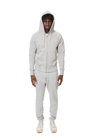 078 Zip Hoodie Gray Hoodie _ Basic Rights