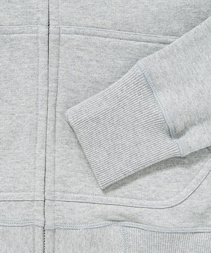 Zip Up Hoodie Gray Basic Rights
