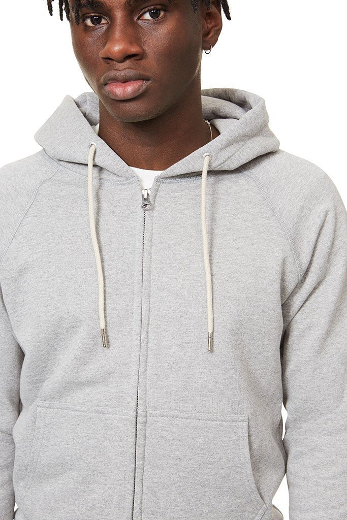 078 Zip Hoodie Gray Hoodie _ Basic Rights