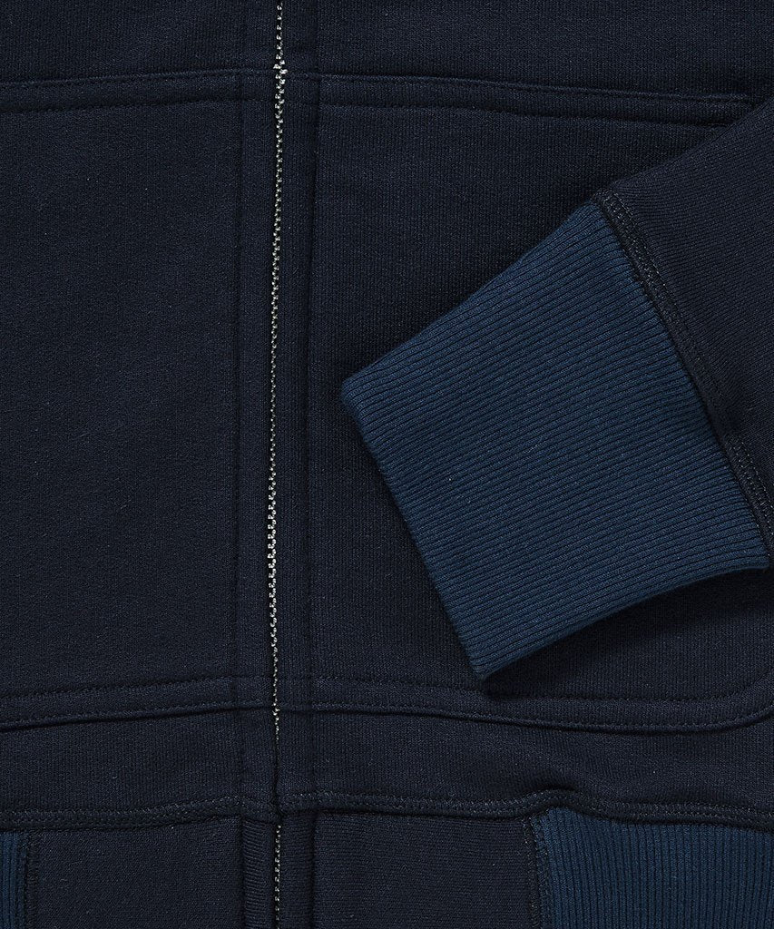 078 Zip Hoodie Navy Hoodie _ Basic Rights