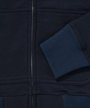 078 Zip Hoodie Navy Hoodie _ Basic Rights