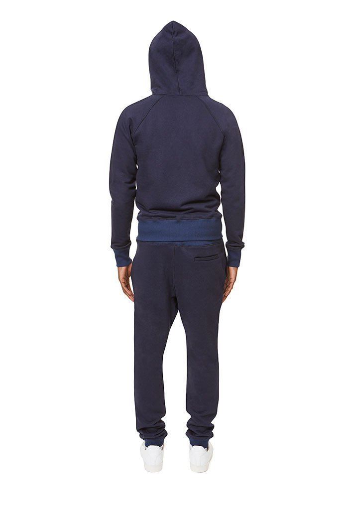 078 Zip Hoodie Navy Hoodie _ Basic Rights
