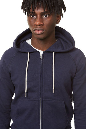 078 Zip Hoodie Navy Hoodie _ Basic Rights